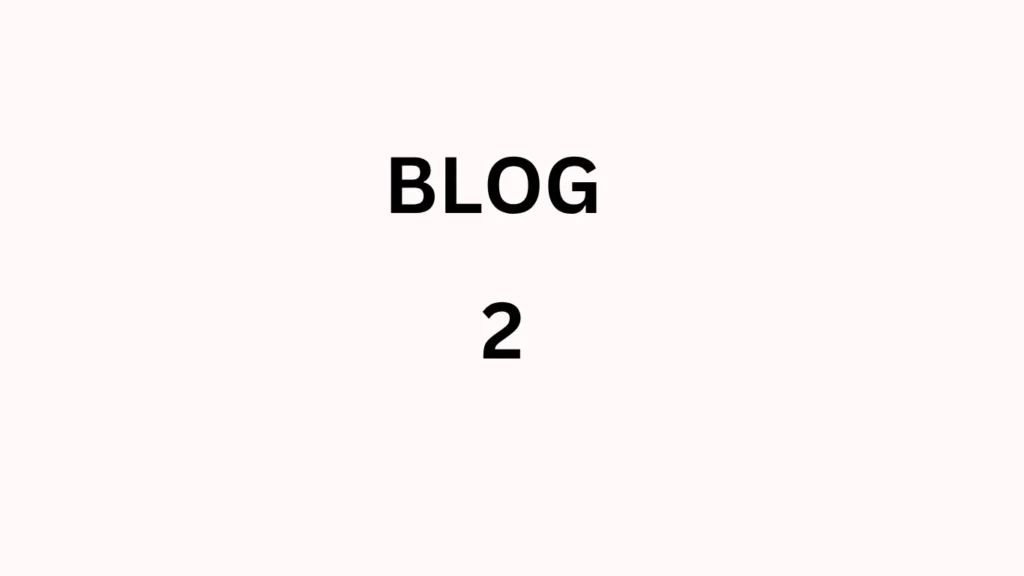 A webpage section displaying “BLOG” with the number “2” centered on a light background, with a cursor visible on the right side
