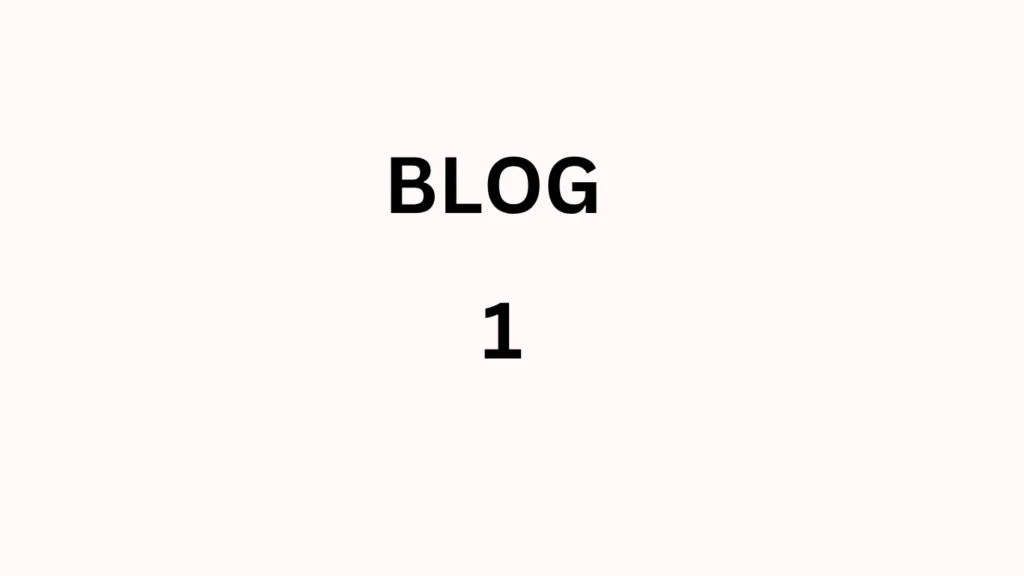 A webpage section displaying “BLOG” with the number “1” centered on a light background, with a cursor visible on the right side